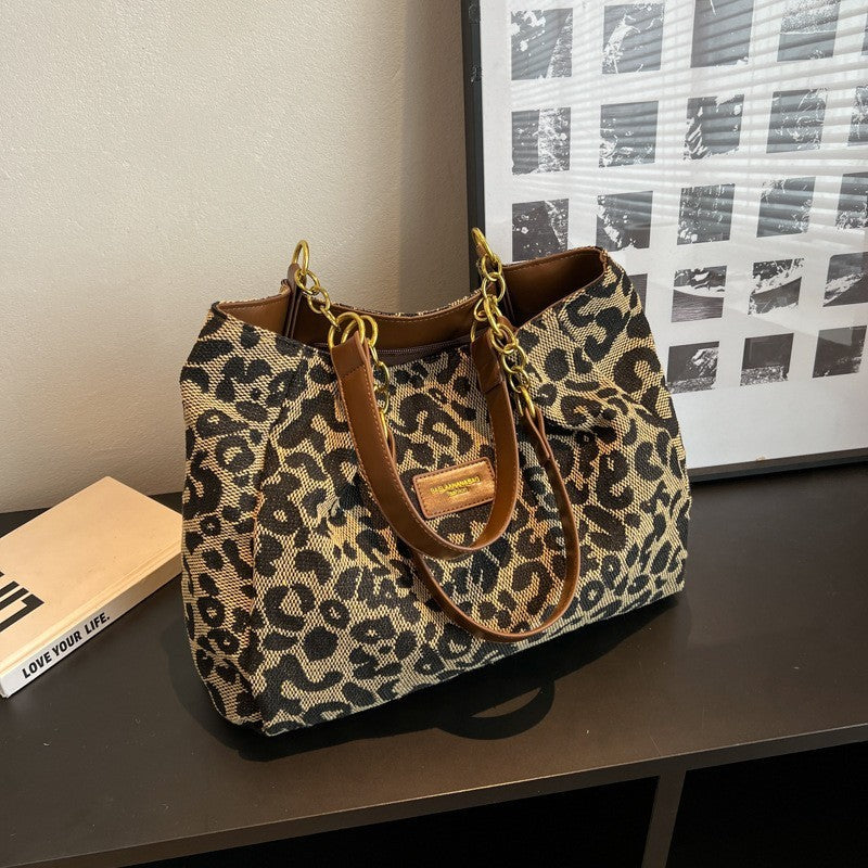 Sac Femme Léopard à Épaule – Grand Cabas Tendance