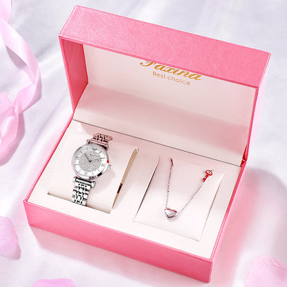 Ensemble montre électronique et collier “Full of Star” – Parure bijou pour femme