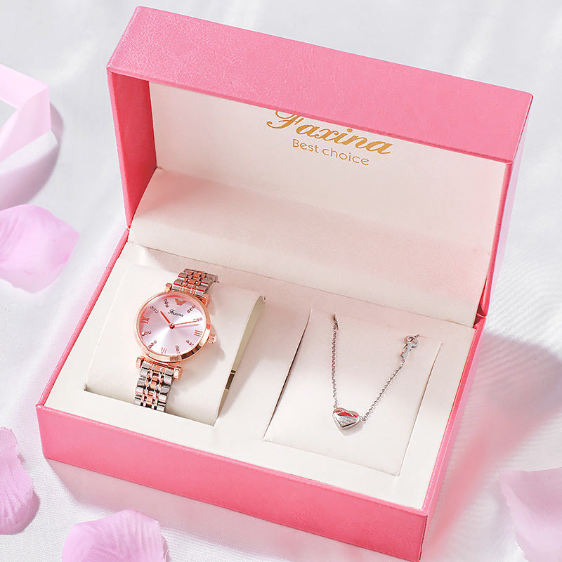 Ensemble montre électronique et collier “Full of Star” – Parure bijou pour femme