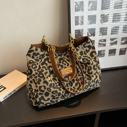 Sac Femme Léopard à Épaule – Grand Cabas Tendance
