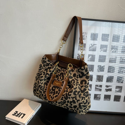 Sac Femme Léopard à Épaule – Grand Cabas Tendance