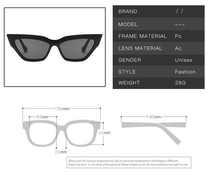 Lunettes de Soleil Cat-Eye avec Chaîne Élégante
