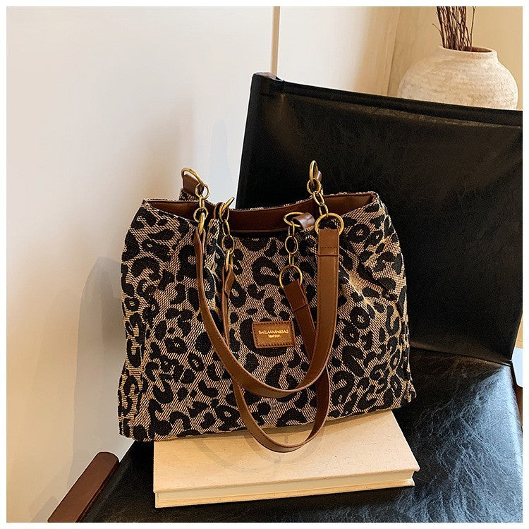 Sac Femme Léopard à Épaule – Grand Cabas Tendance